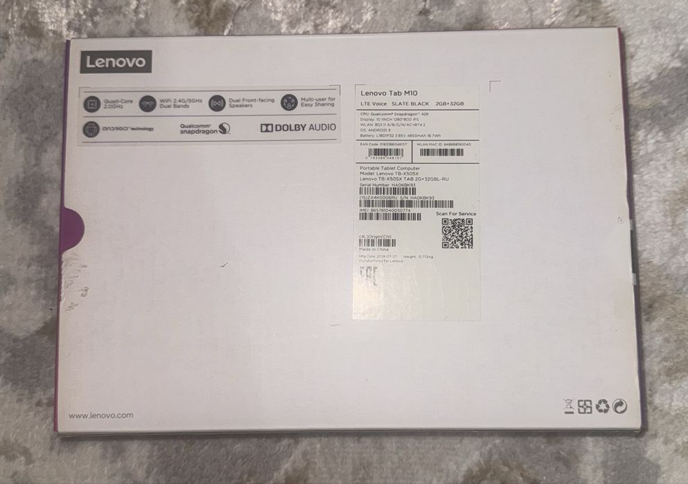 Планшет Lenovo Tab M10 HD