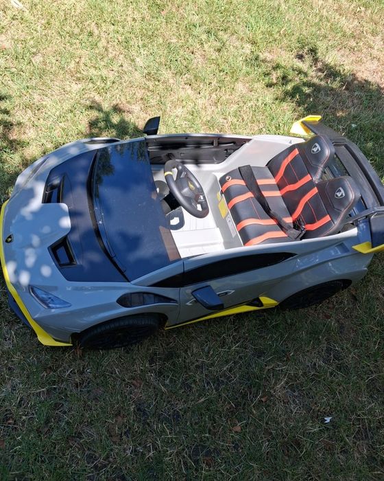 Masinuta electrica cu functie drift Lamborghini Huracan STO, putere 220W, 12V Premium, Gri