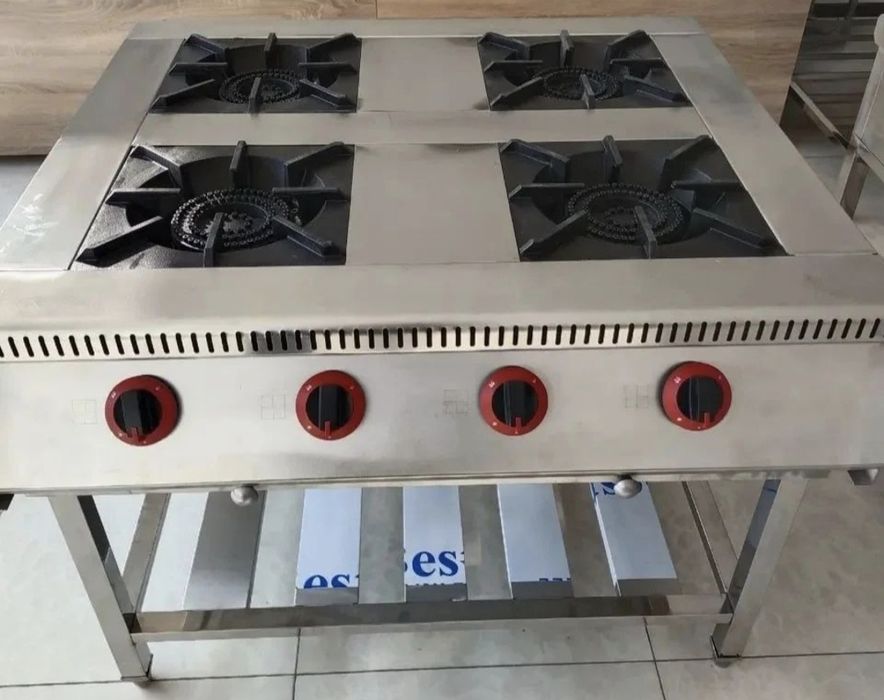 Газ плита нержавейка 6х конфорочная