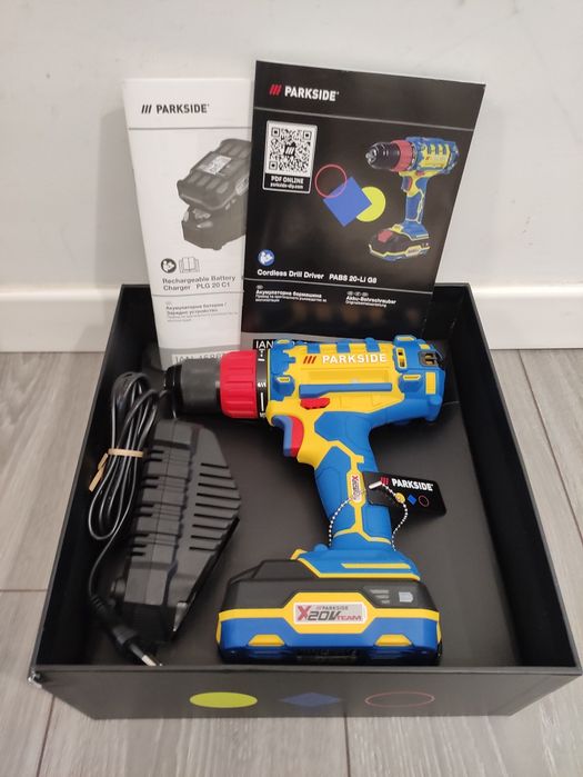 Bormasina 20 V Parkside cu baterie 2 ah si incarcator