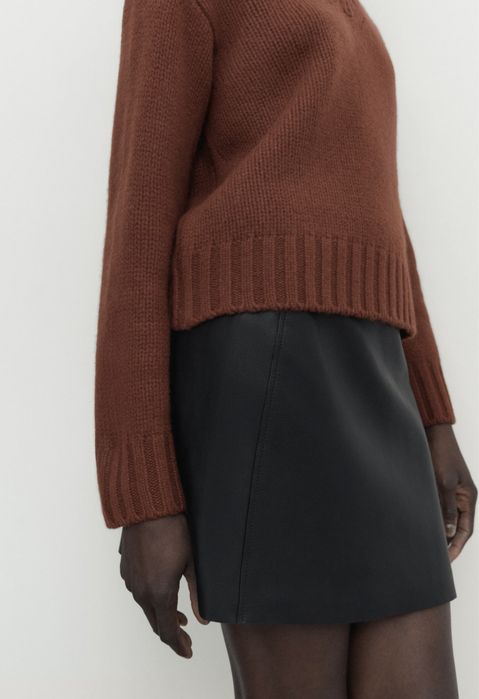 Fusta Massimo Dutti, din piele