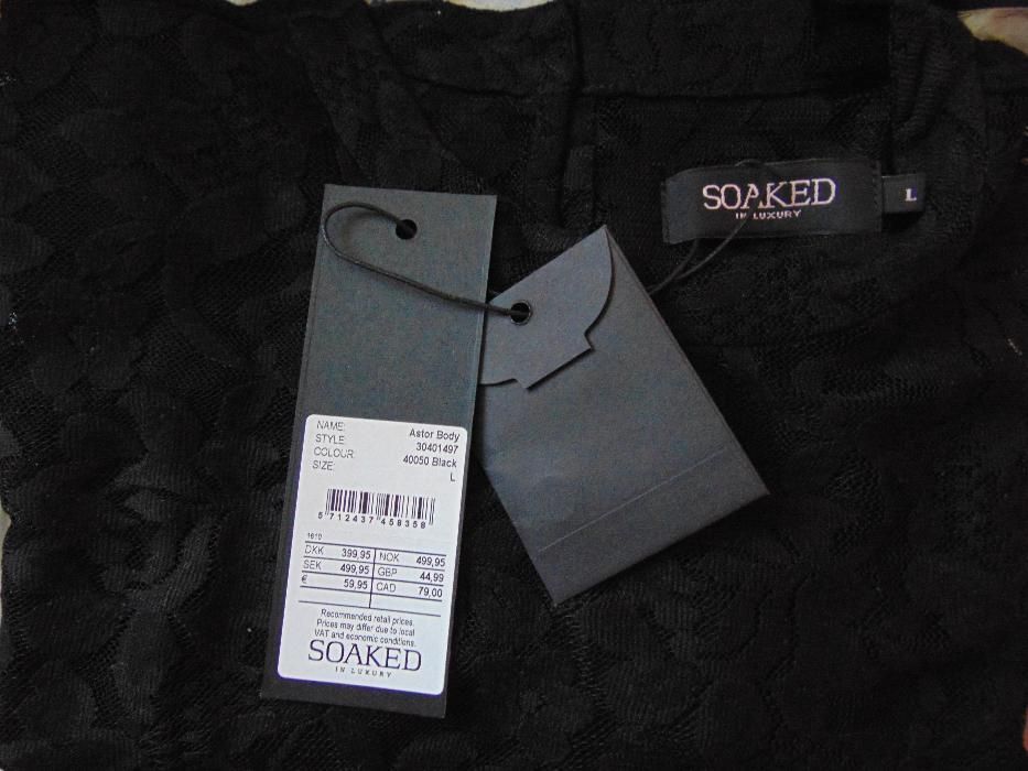 Body negru marime L cu dantelă de la Soaked In Luxury Danemarca.