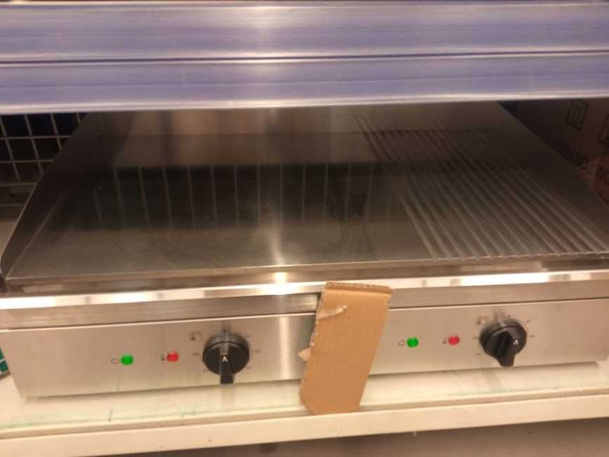 Grill ,gratar,plita inox neted striat 7 kw 80x50 cm nou