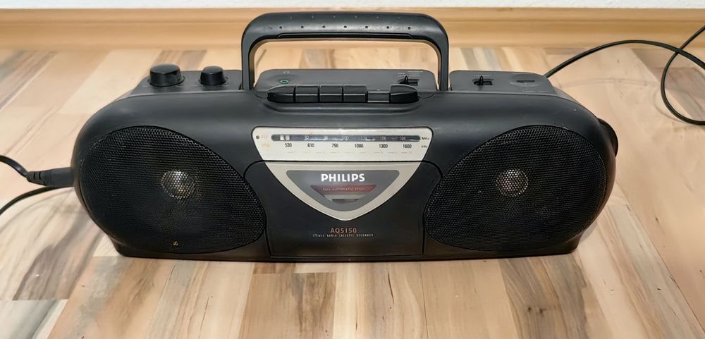 Radio casetofon stereo portabil Philips AQ5150 retro vintage anii 80