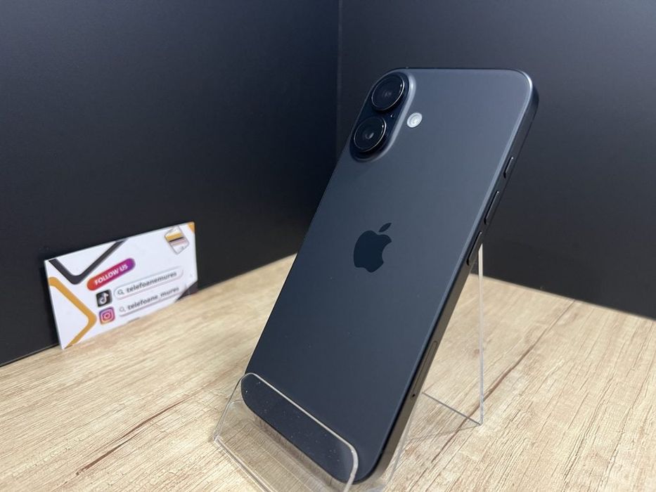 Iphone 16 128Gb Black Second-Hand 3 ani garanție, Telefoane Mures