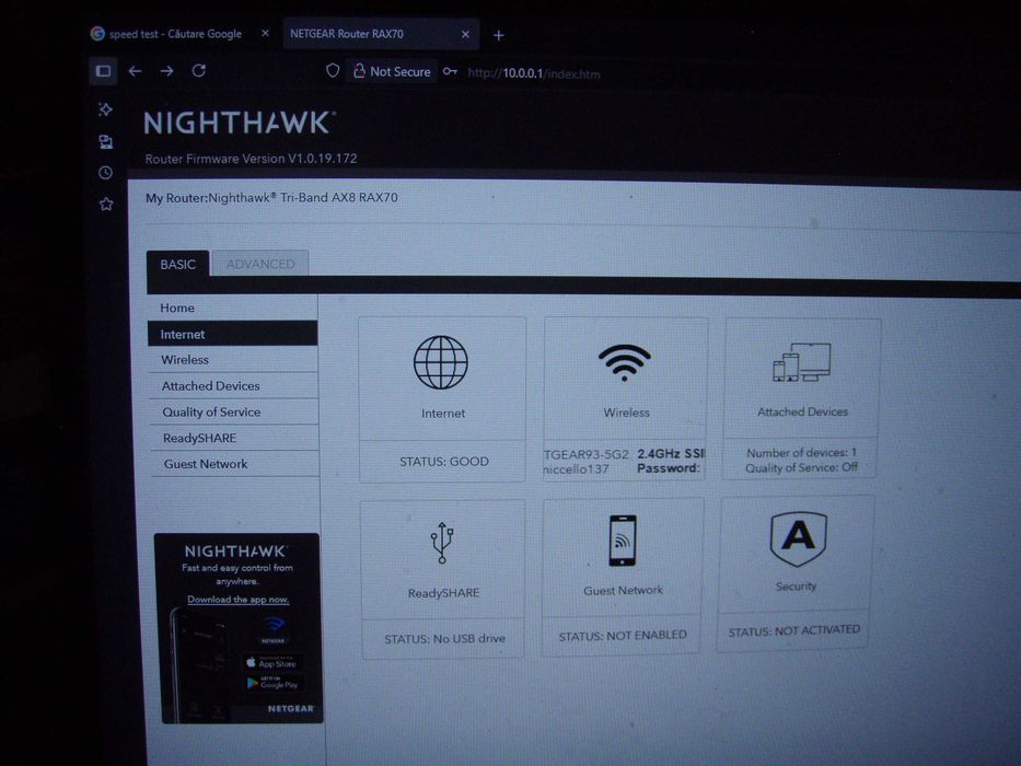 Router wireless Netgear Nighthawk RAX70 AX6600 wifi6