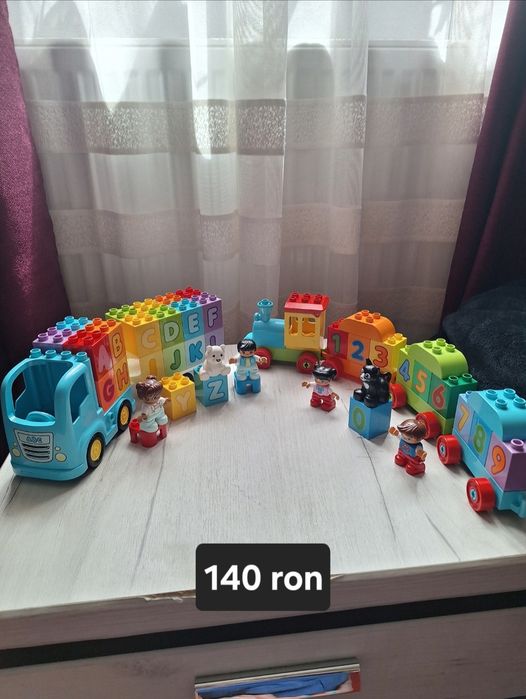 Lego duplo litere de camion și trenuletul cu numere