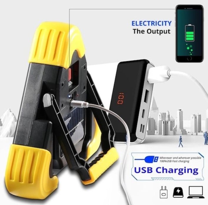 Lanterna auto/constructii/pescuit,Power Bank,USB,IP X5,reincarcabila