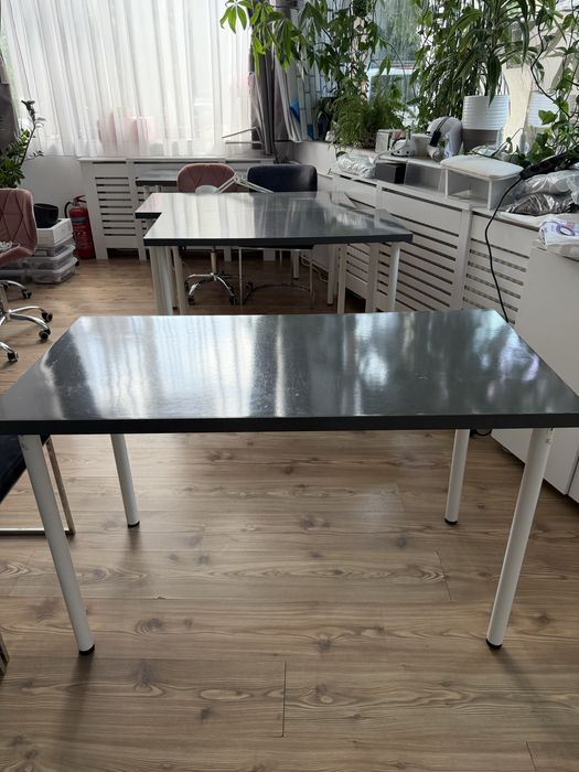 Vand 4 mese PAL  IKEA gri antracit cu picioare metlice demontabile