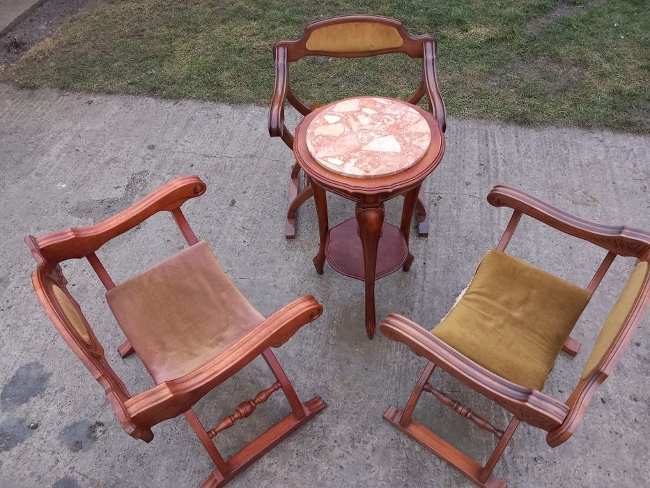 Scaune vintage lemn masiv