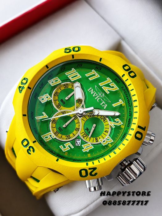 INVICTA Hydra Yellow/Green 52 mm, Инвикта нов мъжки часовник