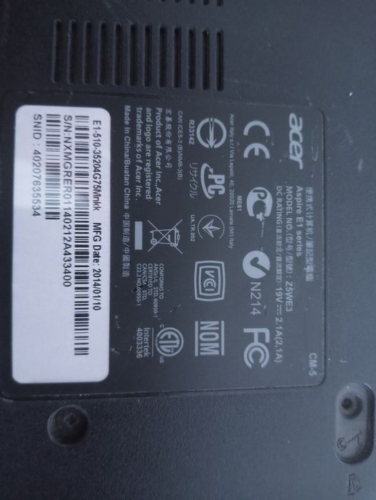 Ноутбук Acer Aspire E1-510