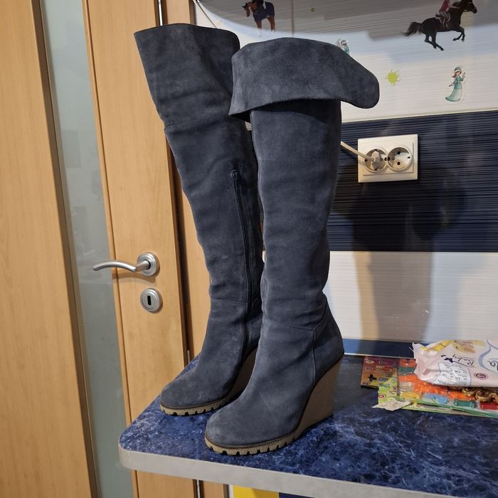 Cizme piele peste genunchi