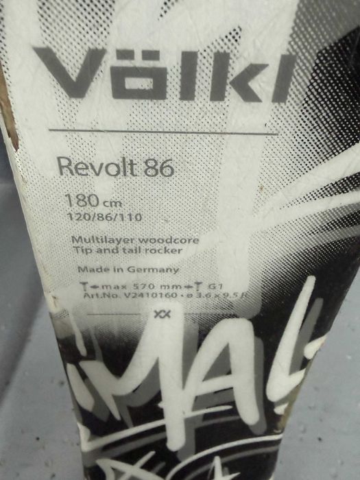 schi volkl revolt 86 L180cm si 164cm
