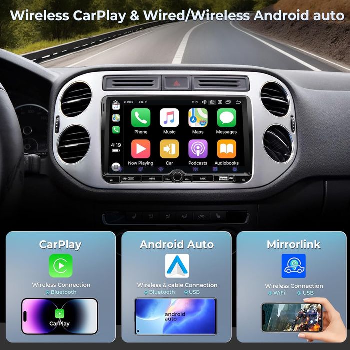 Navigatie Carplay 4GB Golf 5 6,Passat B6 B7 CC Polo Seat Skoda NOUA