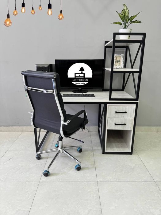 Stol, stul, loft uslubidagi barcha mebellar Samarqanddagi do'konimizda