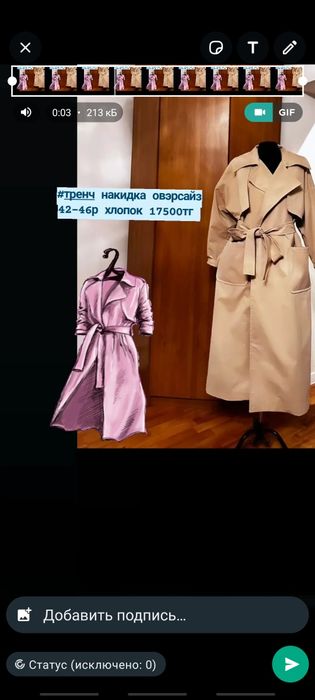 Тренч плащ двойка