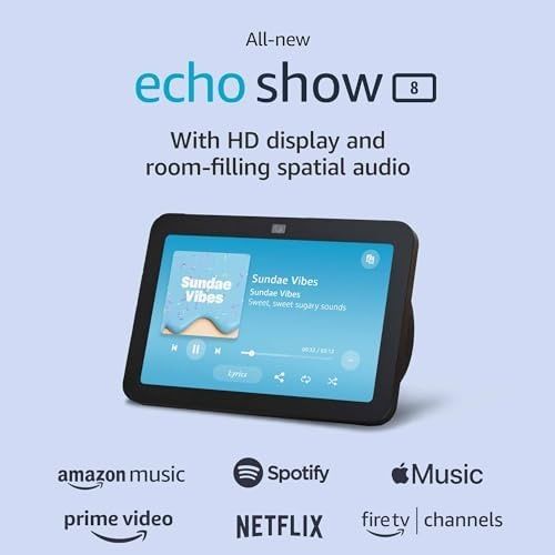 Amazon Echo Show 8, 3rd gen, HD touchscreen 8.0" Alexa, nou, sigilat