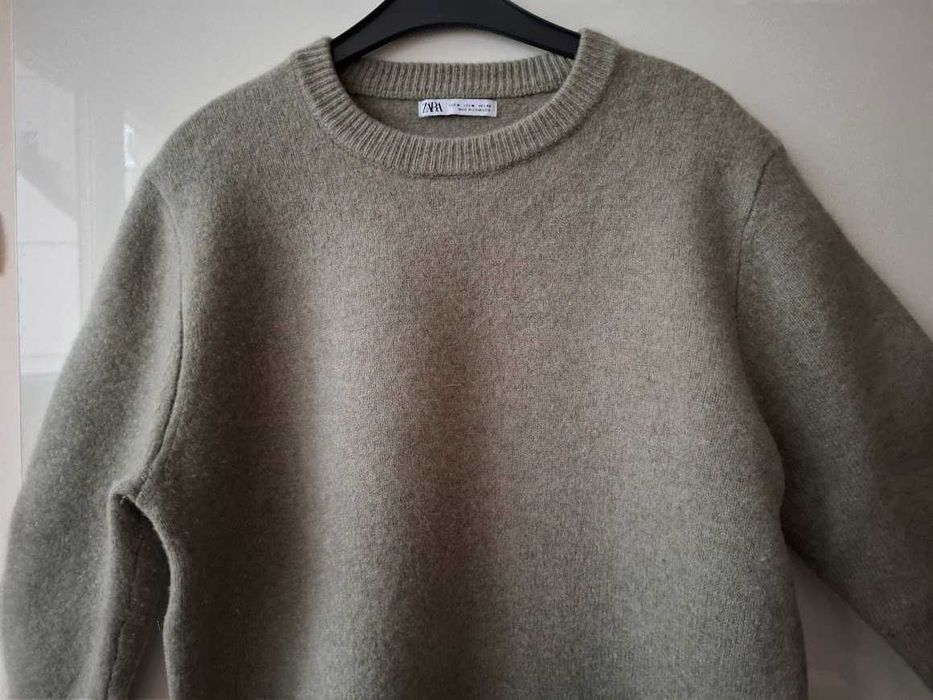 Дамски пуловер ZARA, кашмир и вълна, размер М