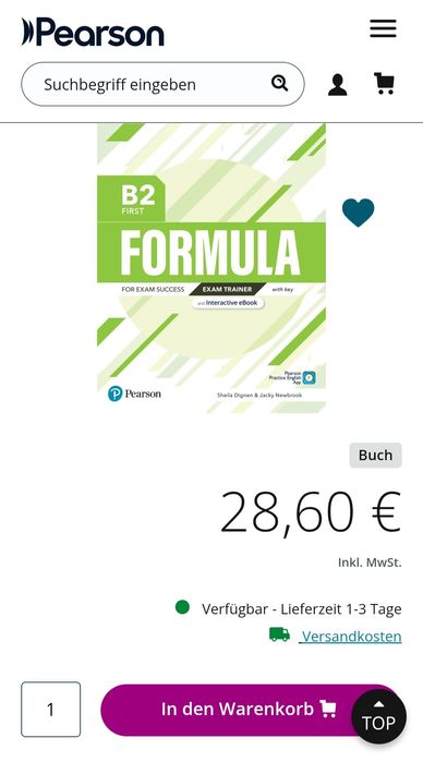Учебна тетрадка  Formula B2 First Exam Trainer – Pearson