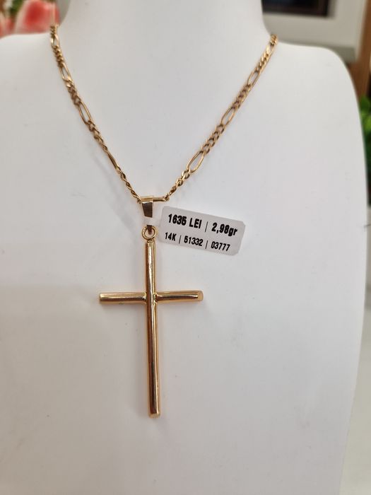 Cruce Aur 14k 2.98gr Garantie!#51332