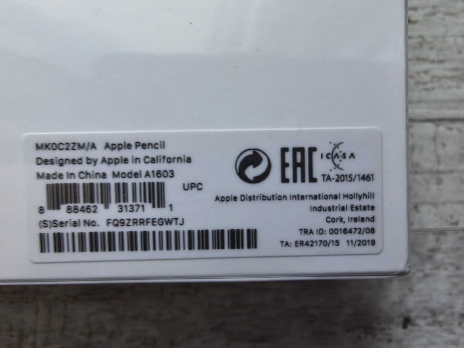 Apple Pencil (1st Generation), model MK0C2ZM/A (A1603). Sigilat!