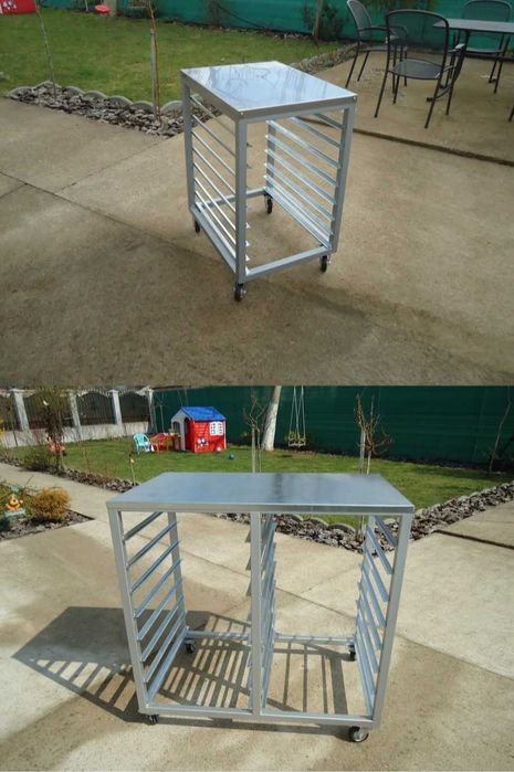 Rastel / raft tavi patiserie brutarie inox, gratare inox, masute inox