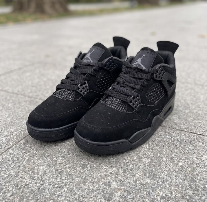 Adidasi Jordan 4 Retro Black - Adidasi Fete Baieti