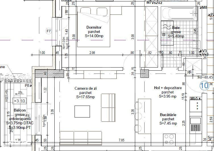 Apartament 42 mp, et 2, incalzire pardoseala, lift, parcare, privelist — fotografia 1