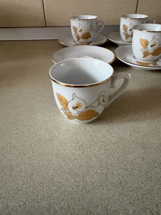 Vand set cesti cafea portelan Apulum Alba Iulian