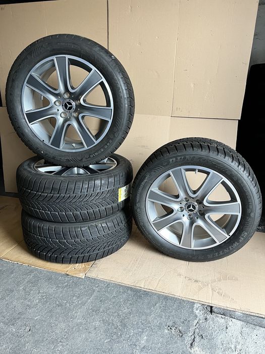 Jante NOI originale Mercedes S classe 18 inch’ + anvelope iarna nefolosite  245/50/18 , Dunlop , 8 mm !
