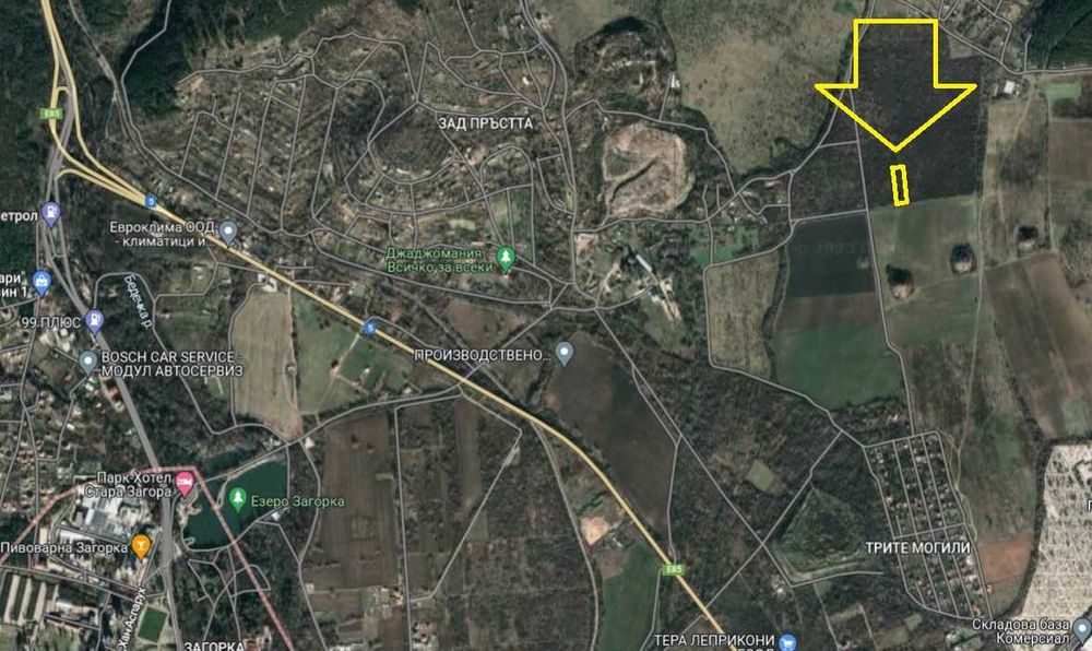 Панорамен парцел 2.1дка Стара Загора до Баритна мина Светлина земя