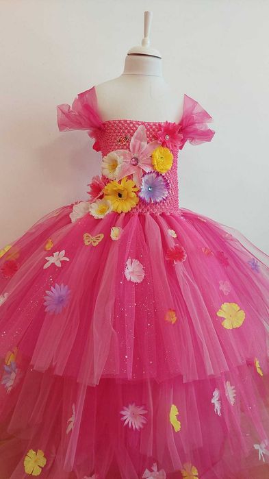 Rochita TUTU Zana Florilor Zana Primaverii Fluturas serbare Carnaval