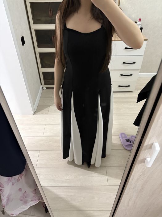 Длинное платье с пиджаком