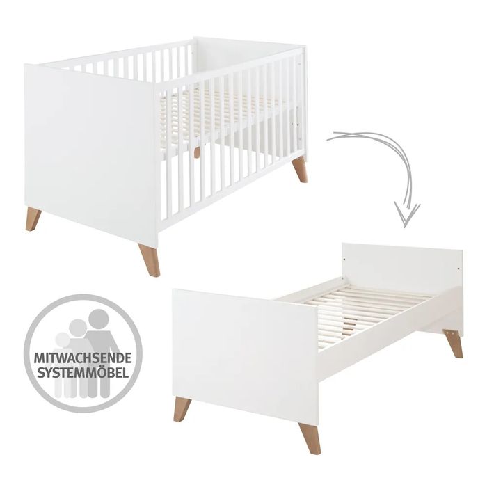 Pătuț premium Roba Ole 70x140 + saltea Benab + accesorii – ca nou