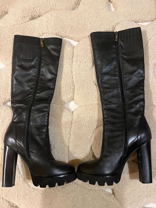 Cizme ușor îmblănite Piele naturală Glossy