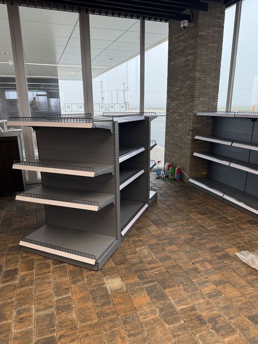 Rafturi metalice pentru supermaket gri antracit