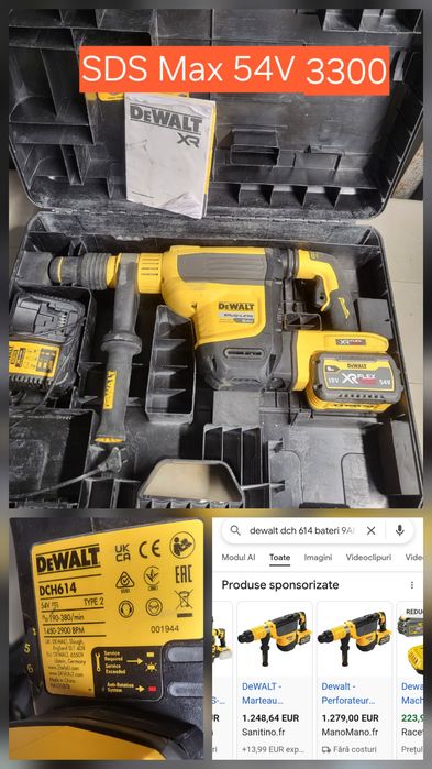 DeWalt DCH614 54V pikamar SDS Max  in stare foarte buna