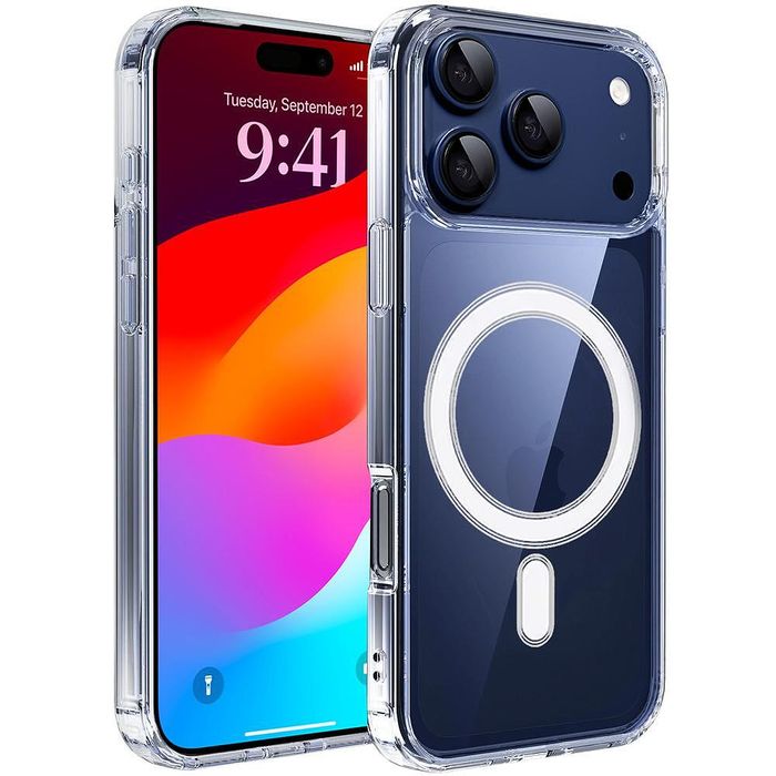 Прозрачен magsafe кейс за apple iphone 17 pro