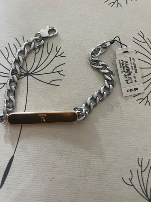 Гривна Fossil сребърно покритие в два тона