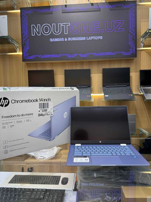 Noutbuk HP Chromebook x360 Intel Processor N100 4 GB 64GB eMMC 14.0