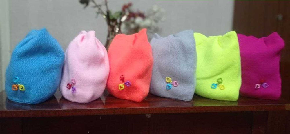 Шапки теплые на флисе для девочек