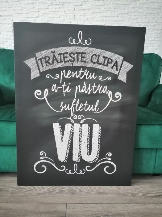 Tablou cu mesaj motivațional de panza, 75X100 cm