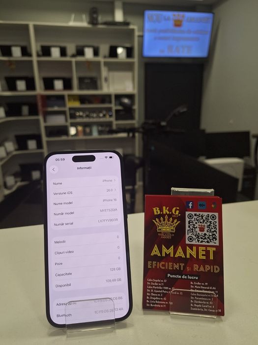 Iphone 16 128gb 100% Amanet BKG