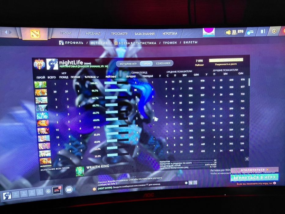 ДОТА 2 аакаунт 7100ммр
