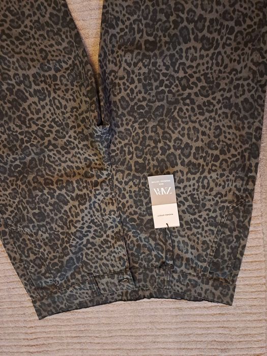 Pantaloni Zara Wide fit,animal print,Editie  Speciala,46