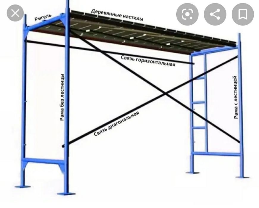 Строительные леса с трапом