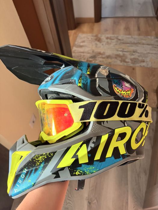 Cască Airoh Motocross/Enduro + ochelari