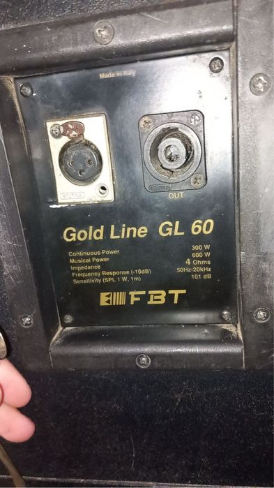 Vând 2 boxe fbt gold line Gl 60