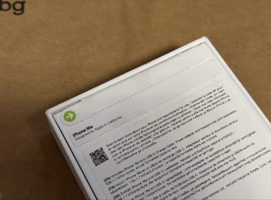 ЗАПЕЧАТАН 128GB iPhone 16e Гаранция от A1 до 2027г. White / Бял